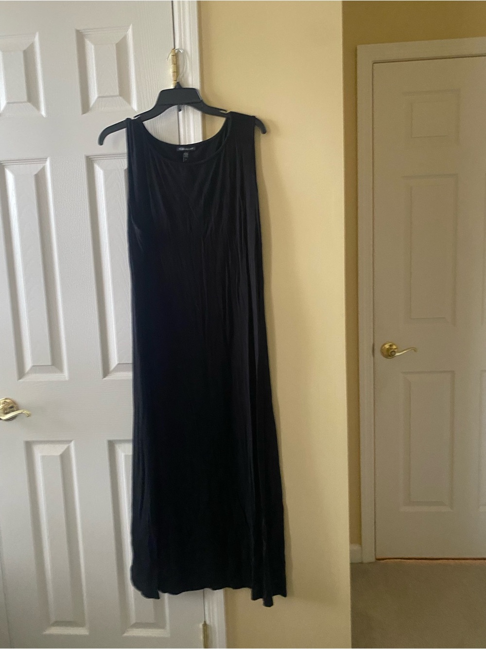 Eileen Fisher Black Sleeveless Long Maxi Dress